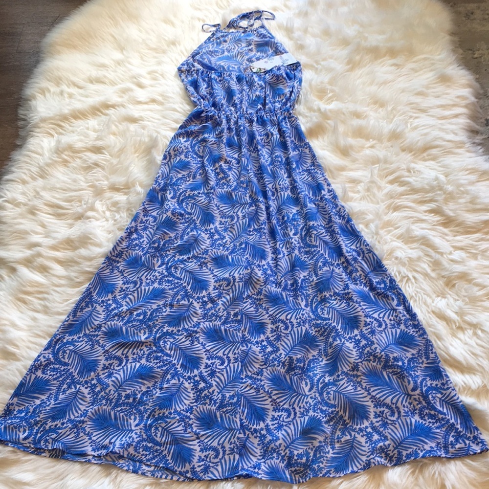 NWT Show Me Your Mumu Heather Halter Maxi Dress - in Sea Breeze - Picture 12 of 14